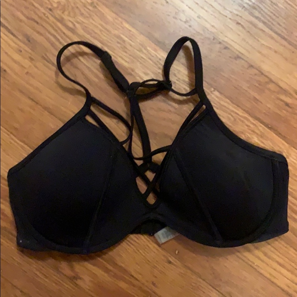 Victoria’s Secret PINK black bikini top size D-DD